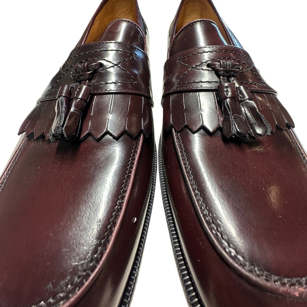 Bostonian Florentine Loafers Mens 13 M Burgundy Leather Kiltie Tassel NIB - Picture 5 of 8